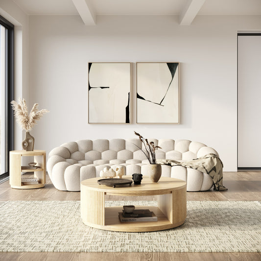 Modrest Jacobson Modern Natural Acacia Coffee Table