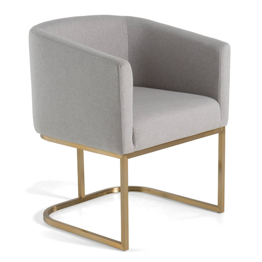 Modrest Yukon Modern Light Grey Fabric Dining Chair
