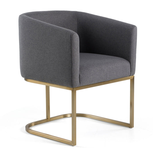 Modrest Yukon Modern Dark Grey Fabric Dining Chair
