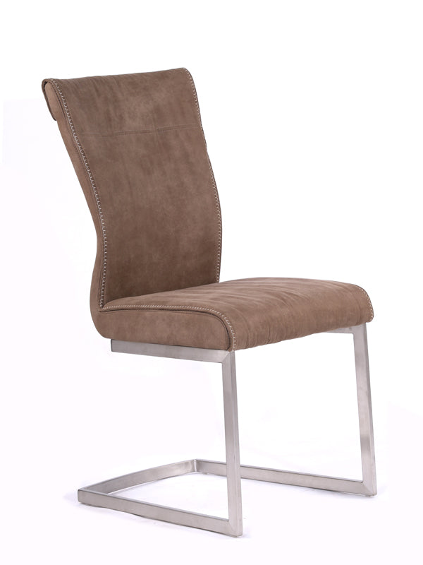 Zane Modern Brown Fabric Dining Chair