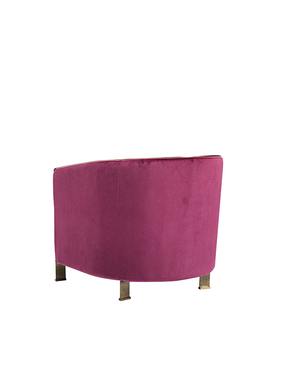 Divani Casa Anthony Modern Pink and Gold Accent Chair