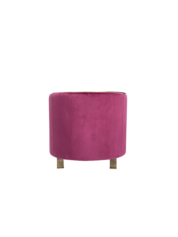Divani Casa Anthony Modern Pink and Gold Accent Chair