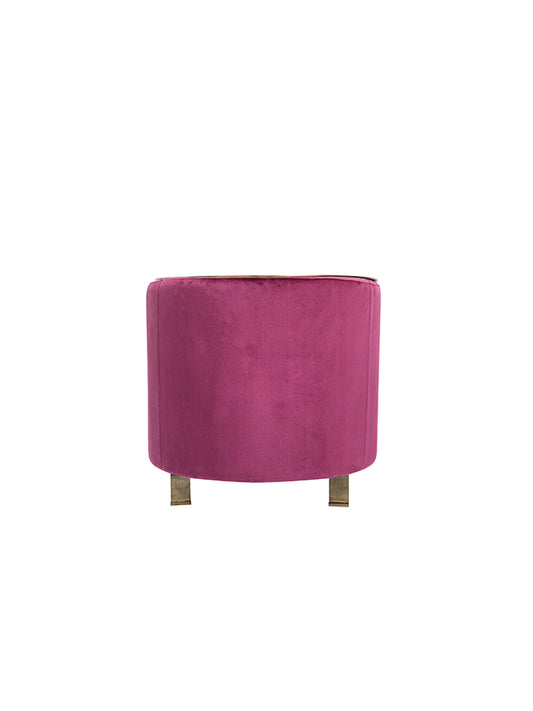 Divani Casa Anthony Modern Pink and Gold Accent Chair